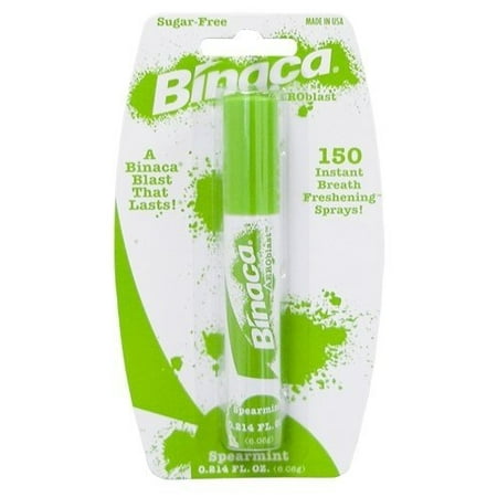 Binaca sugar-free Aeroblast 150 Breath Spray, Spearmint 0.2