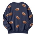 thumbnail image 5 of JIAYUE Women's Crew Neck Sweatshirt Football All‑Over Print Long Sleeve Pullover Sweatshirts for Travel Soft Wear, 5 of 5