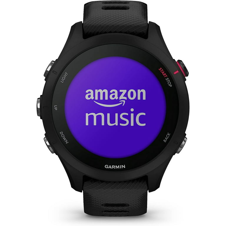 Garmin Forerunner 255 Music, GPS Running Smartwatch with Music, Advanced  Insights, Long-Lasting Battery, Black with Charging Base, Workout Towel,  6Ave Travel & Cleaning Kit 