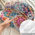 thumbnail image 4 of Queen Size Fitted Sheet Set - Blue Pink 3 Piece Bedding Sets 16" Deep Pocket Fitted Sheet with 2 Pillowcases, Boho Middle Century Geometric Abstract Brushed Microfiber Hotel Luxury Bed Sheets, 4 of 9