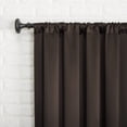 thumbnail image 3 of Sun Zero Avery 100% Blackout Rod Pocket Curtain Panel, 40" x 84", Dark Chocolate, 3 of 8