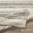 thumbnail image 4 of Surya Neutrals FLS-2301 30 x 96" Runner Wool Area Rug in Cream/Charcoal, 4 of 6