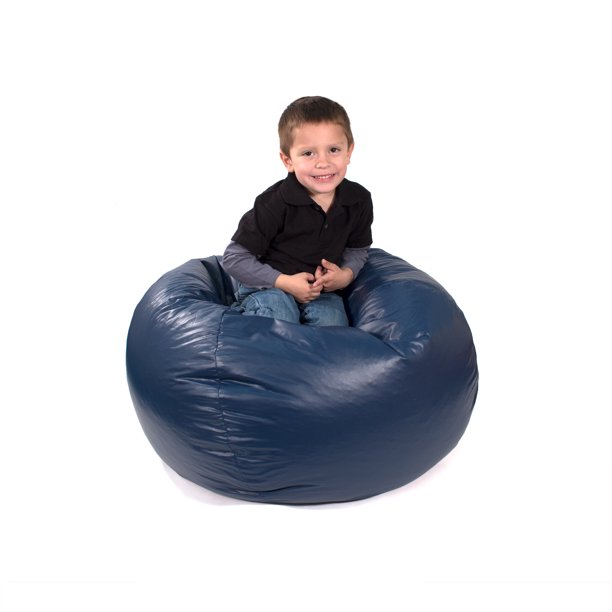 Small Leather Look Vinyl Bean Bag