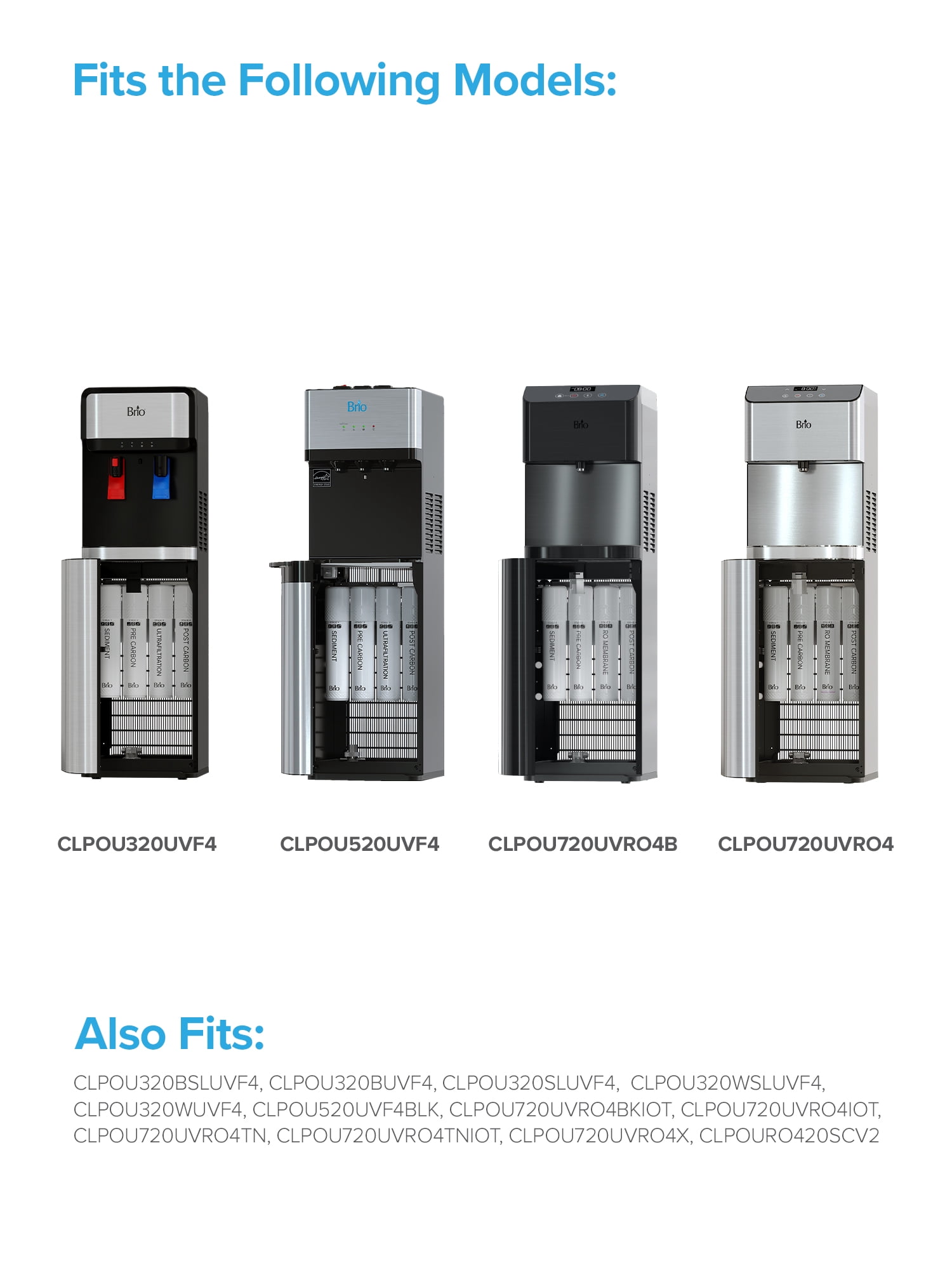 Brio Stage - 4 Post - Carbon Coconut Carbon Replacement Water Filter