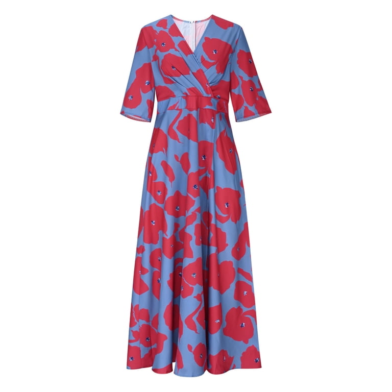 blue long sun dress Boho Floral Maxi Dress Backless | Spaghetti Strap Summer Dress in Blue | Women's Boho Fashion | XL