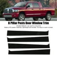 thumbnail image 3 of B C Pillar Post Trim,4pcs Black Pillar Posts Door Trim B Pillar Posts Door Window Trim Car Window Decoration Replacement For, 3 of 8