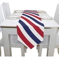 thumbnail image 4 of SKYSONIC Table Runner Red Blue Waves Washable Table Cloth Runner for Holiday Home Wedding Table Top Decoration 13x90 Inches, 4 of 5