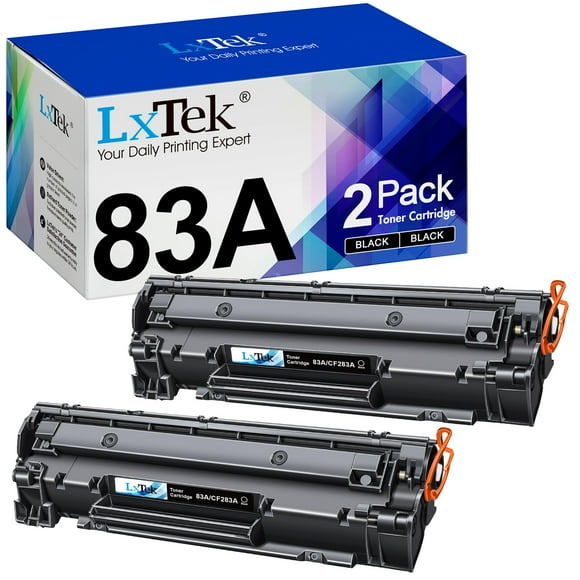 LxTek 83a Toner Cartridge Black Replacement for HP 83A CF283A Compatible with LaserJet Pro MFP M125nw M201dw M225dw M201n M125a M127fn M127fw, 2 Blac