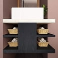 thumbnail image 5 of Papel Pintado Negro – Papel Pintado De Madera Para Despegar Y Pegar – Papel Pintado Autoadhesivo Y Extraíble De Madera Negra Para Muebles De Encimera, Pared De Cocina, Sensación De Madera Realista, Fá, 5 of 5