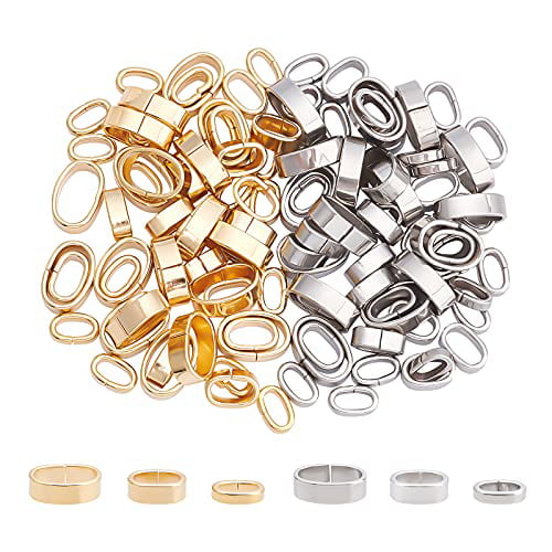 Oval Jewelry Connectors, Link Findings with Twist Center, Bulk (10)
