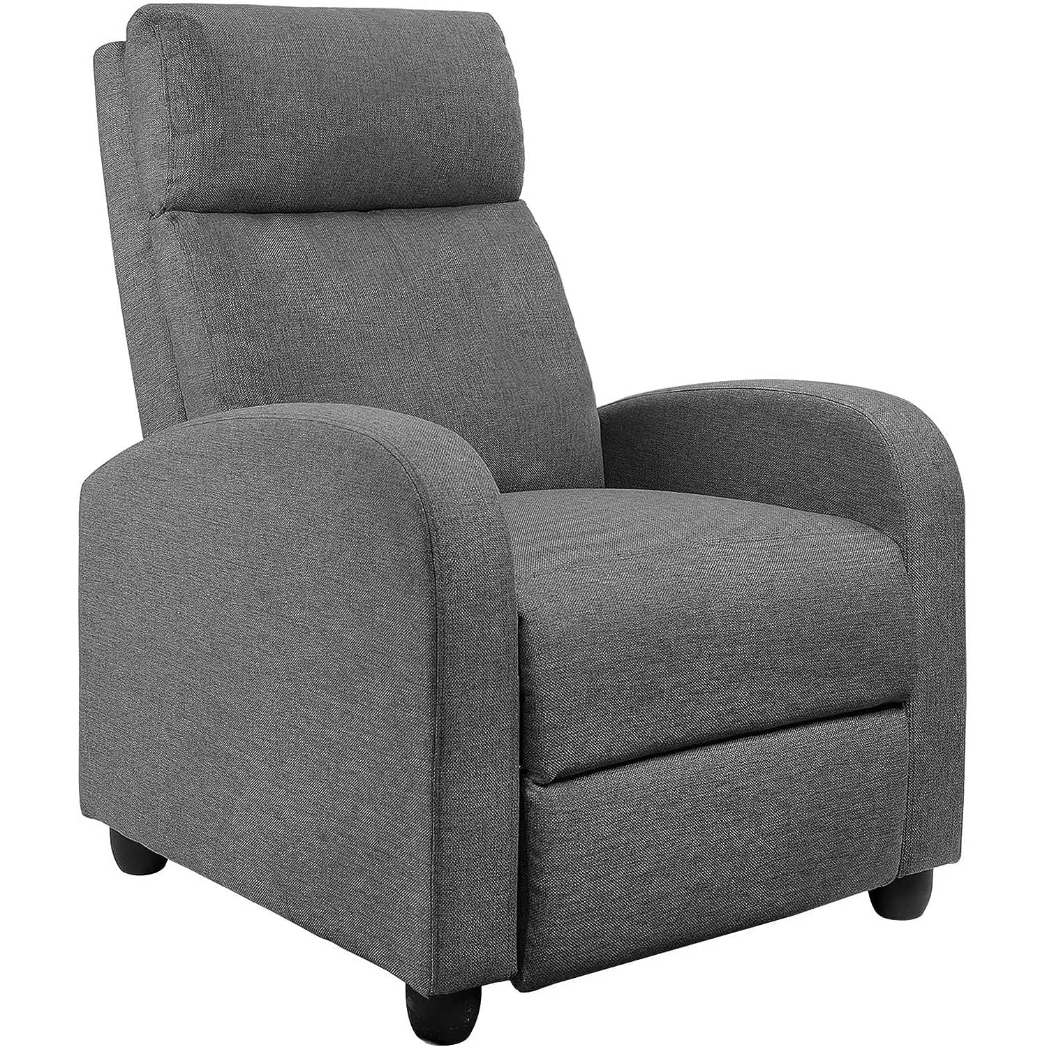 SEYATPOOL Recliner Chair Adjustable Home Theater Single Fabric Recliner