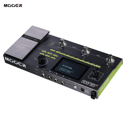 MOOER GE200 Amp Modelling & Multi Effects Pedal 55 Amplifier Models 26 Speaker Cab Models 70 Effects 52s Looper 40 Drum Patterns 10 Metronome
