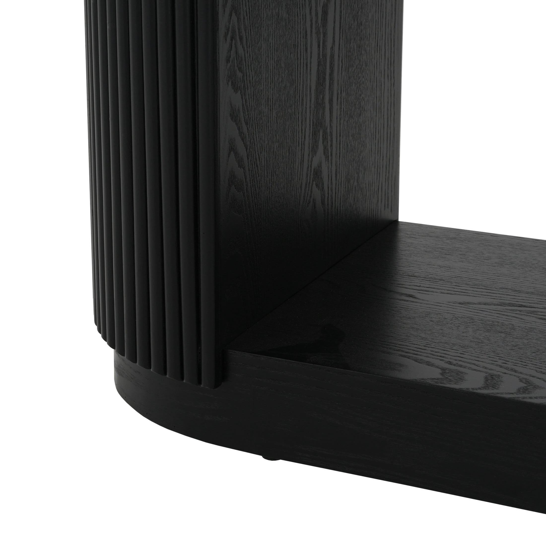 Christopher Knight Home 59" Console Table, 3-Tier Wood Entryway Table for Hallway or Living Room, Black