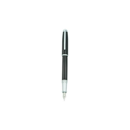 Charles Hubert Black Stripe with Chrome Accents Fountain Pen QGM9166