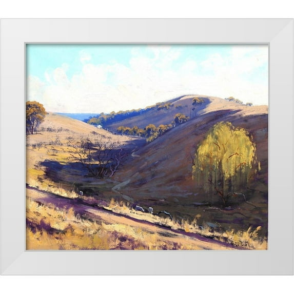 Gercken, Graham 30x26 White Modern Wood Framed Museum Art Print Titled - Summer Shadows Kanimbla