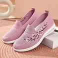 thumbnail image 5 of Ludearly Women's Orthopedic Shoes Woven Wide Arch Support Slip-On Orthowalk Sneakers Casual Breathable Soft Anti-Skid Sports Footwear 6.5&Pink#05, 5 of 8