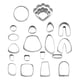 thumbnail image 3 of 2x21 Piezas Cortadores De Arcilla Polimérica De Acero Inoxidable Joyería Con Ganchos Tapones Para Los Oídos, 3 of 8