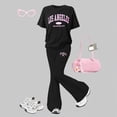 thumbnail image 6 of HCNTES Tween Girls Clothes T-Shirt Top + Pants 2pcs Outfit Set Teen Girl Spring Summer Clothing Girls School Clothing Set 4th of July Outfits for Girls, 6 of 9