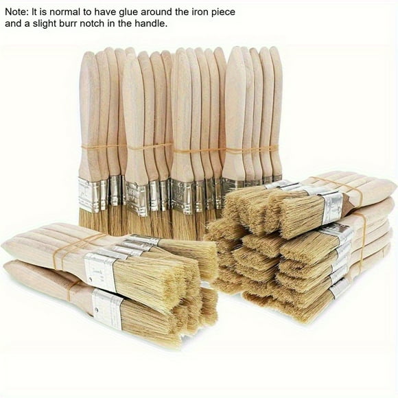 DEBGFS 50 Pack Chip Paint Brushes 1 Inch Chip Brush Brushes for Painting Paint Brushes Stain Brushes for Wood Bristle Paint Brush 1 Inch Paint Brush Chip Paint Brushes for Paint