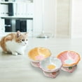 thumbnail image 5 of Ceramic Cute Cat Food Bowl High Foot Oblique Mouth Rice Bowl Drinking Water Bowl Protects Cervical Neck, 5 of 5