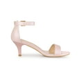thumbnail image 3 of BLISSFUL STEP Women's Shoes Kitten Heel Ankle Strap Open Toe Sandals Pink 7.5, 3 of 7