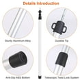 thumbnail image 4 of Moclever 2Pcs Telescoping Tarp Poles, Portable Aluminum Awning Poles, 3-7.5ft Adjustable Telescopic Tarp Tent Rods for Shelter Hammock Rain Fly Awning Canopy, 4 of 9