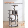 thumbnail image 3 of Torre para gatos Feandrea Cat Tree, 143 cm, con rascadores y hamaca, 3 of 9