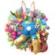 thumbnail image 1 of Yuarrent Adorno de conejito de Pascua Puerta de pared de Pascua Guirnalda colgante Decoración de flores de Pascua para el Festival de primavera Kits de decoración para fiestas Numero 3 Yuarrent HA045242-03, 1 of 5