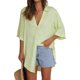 thumbnail image 5 of Blusas de manga corta para damas Blusas simples de salón Blusas con estilo Camisas / tops de verano Hugtrwg Para estrenar, 5 of 6