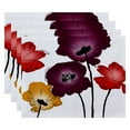 thumbnail image 3 of Simply Daisy 18" x 14" Poppies Floral Print Placemats, Set of 4, 3 of 3