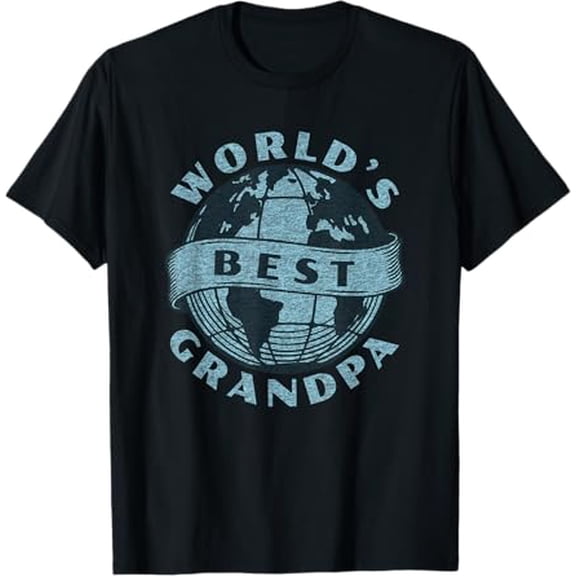 World's Best Grandpa Funny Vintage Graphic T-Shirt