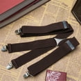 thumbnail image 5 of Buyless Fashion Suspenders for Men - 48" Elastic Adjustable Straps 1 1/4" - X Back - 5104-Black, 5 of 7