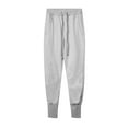 thumbnail image 4 of Handshe Men's Casual Sweatpants Stylish Elastic Waistband Solid Color Comfort Fit for Athletic Wear, 4 of 8