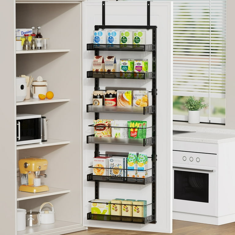 Over the door bathroom organizer shelf 6 tier rack kitchen pantry spice storage sale
