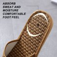 thumbnail image 4 of Dinheiro Mens Grass Rattan Slipper in Summer, Travel, Hotel, Home Wooden Floor Bamboo Rattan Slippers, 4 of 6