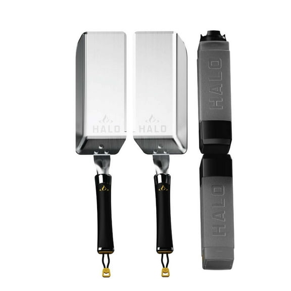 HALO 4-Piece Elite Stir-Fry Griddle Tool Kit with Scoop Spatulas and Squeeze Bottles