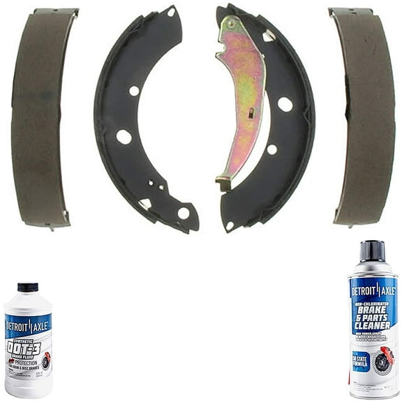 Detroit Axle - Rear Brake Shoes for 2004-2009 Chrysler Pt Cruiser, Semi-metallic Brake Shoes 2004 2005 2006 2007 2008 2009 Replacement