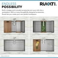 thumbnail image 5 of Ruvati RVH8345 Stainless Steel 33" x 10" x 19" Rectangular Undermount Sink, 5 of 28