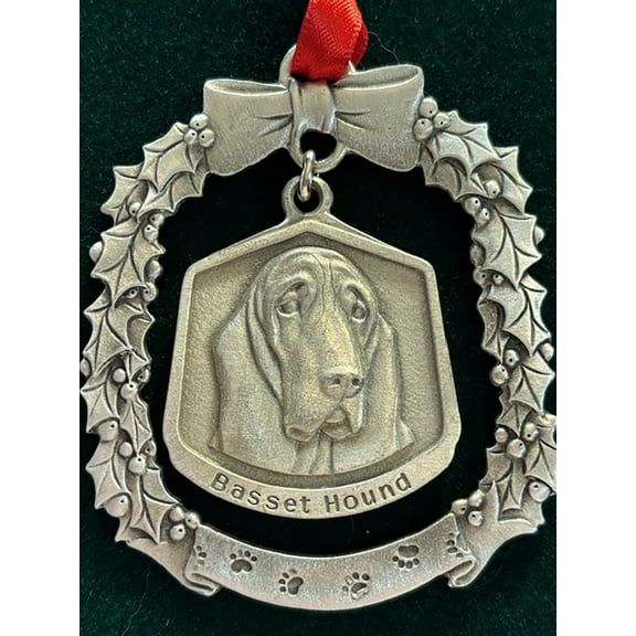 Basset Hound Fine Pewter Dog Breed Ornament