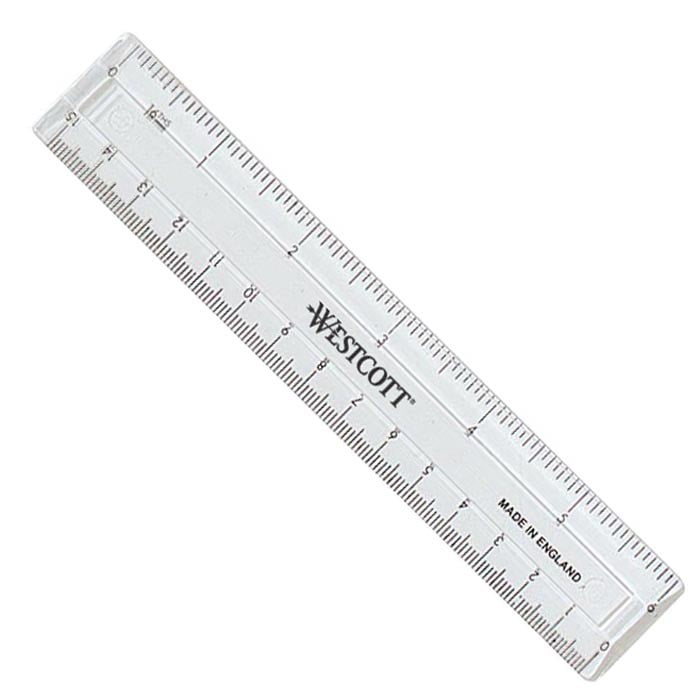 Clear Plastic Ruler 6/" 15cm Metric Rulers Shatter Resistant Class Pack of 50