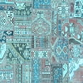 thumbnail image 1 of Ahgly Company Indoor Square Patchwork Light Blue Transitional Area Rugs, 8' Square, 1 of 4