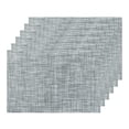 thumbnail image 1 of Juego de manteles individuales REGALWOVEN de 6 manteles tejidos para decoración de mesa de comedor, lavables, manteles limpiables en gris y blanco de 18x12 pulgadas, 1 of 6