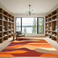 thumbnail image 2 of ODIKA 8x10 Machine Washable Non-Slip Area Rug, Abstract Burnt Orange High Traffic Rug, Orange, 1096202, 2 of 7