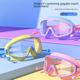 thumbnail image 2 of Gafas de natación para niños y niñas, montura grande, impermeables y antivaho, de alta definición, transparentes, para estudiantes y bebés, 2 of 6
