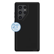 onn Rugged Phone Case with Holster for Samsung Galaxy S23 Ultra 5G - Black