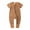 Brown, variant on IROINID Clearance Cotton Neutral Onesies Summer Newborn Baby Girls Boys Bodysuit Short Sleeve Printed Zipper One-piece Romper Jumpsuit,Blue