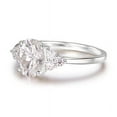 thumbnail image 2 of solitaire jewels 1.75CT Muse Setting Oval Moissanite Engagement Ring For Women, 14K White Gold, 2 of 6