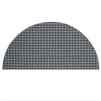 Furnish My Place Corner Indoor/Outdoor Commercial Color Rug - Black, 33" x 66" Half Round, Pet and Kids Friendly Rug. Made in USA, HalfRound, Area Rugs Great for Kids, Pets, Event, Wedding