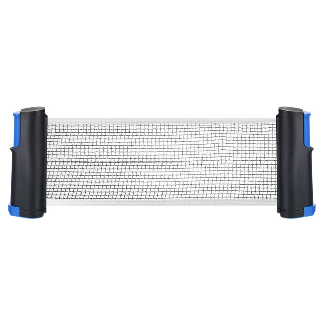 Uxcell jusqu'à 2 Pouces Filet de Ping-Pong Rétractable Filet de Tennis de Table Portable et Poteau de Remplacement pour Toute Table, Noir Bleu