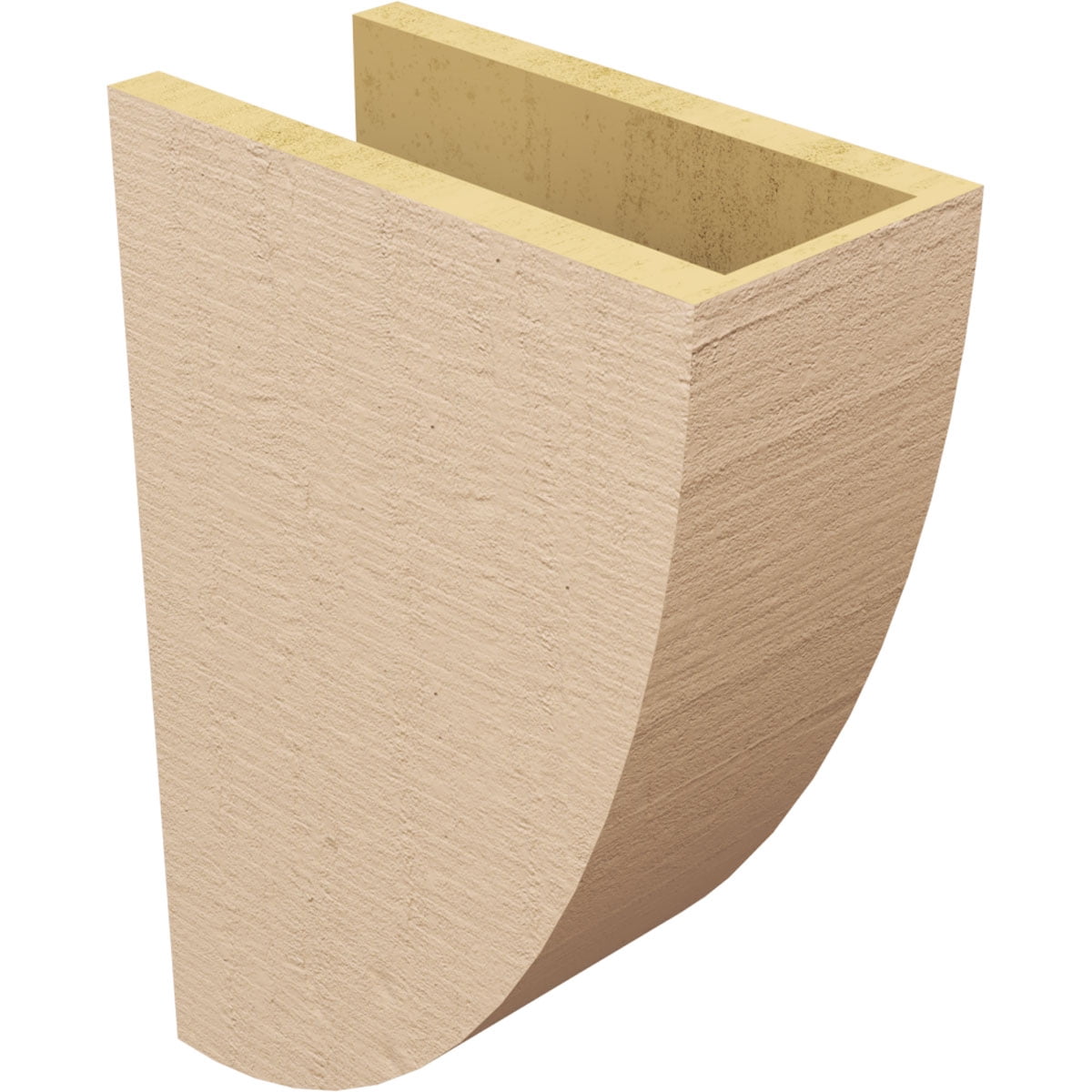 6"W x 12"D x 18"H Classic Durham Rough Cedar Woodgrain TimberThane Corbel, Primed Tan